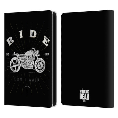 AMC The Walking Dead Daryl Dixon Iconic Ride Don't Walk Leather Book Wallet Case Cover For Amazon Kindle Paperwhite 5 (2021)