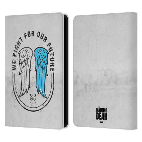 AMC The Walking Dead Daryl Dixon Iconic Wings Leather Book Wallet Case Cover For Amazon Kindle Paperwhite 5 (2021)