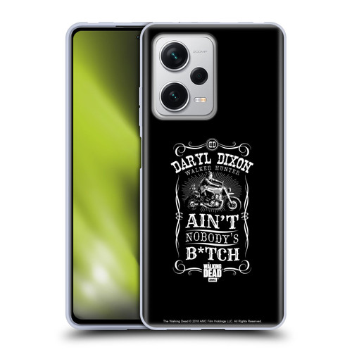 AMC The Walking Dead Daryl Dixon Biker Art Motorcycle Black White Soft Gel Case for Xiaomi Redmi Note 12 Pro+ 5G