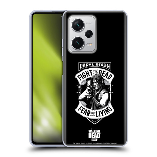 AMC The Walking Dead Daryl Dixon Biker Art RPG Black White Soft Gel Case for Xiaomi Redmi Note 12 Pro+ 5G
