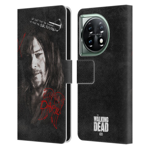 AMC The Walking Dead Daryl Dixon Iconic Grafitti Leather Book Wallet Case Cover For OnePlus 11 5G