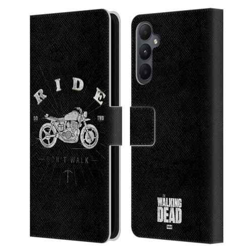 AMC The Walking Dead Daryl Dixon Iconic Ride Don't Walk Leather Book Wallet Case Cover For Samsung Galaxy A05s