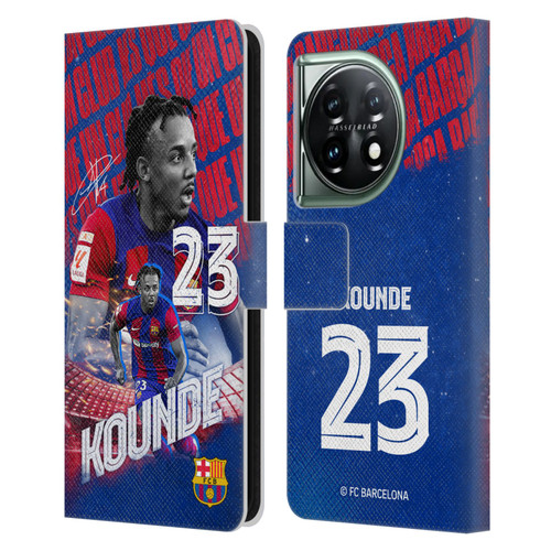 FC Barcelona 2023/24 First Team Jules Koundé Leather Book Wallet Case Cover For OnePlus 11 5G