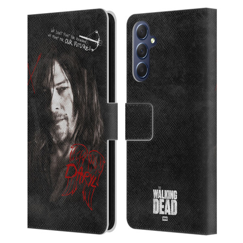 AMC The Walking Dead Daryl Dixon Iconic Grafitti Leather Book Wallet Case Cover For Samsung Galaxy M54 5G