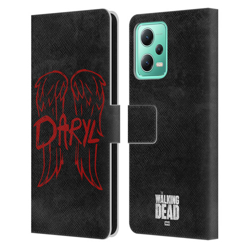 AMC The Walking Dead Daryl Dixon Iconic Wings Logo Leather Book Wallet Case Cover For Xiaomi Redmi Note 12 5G