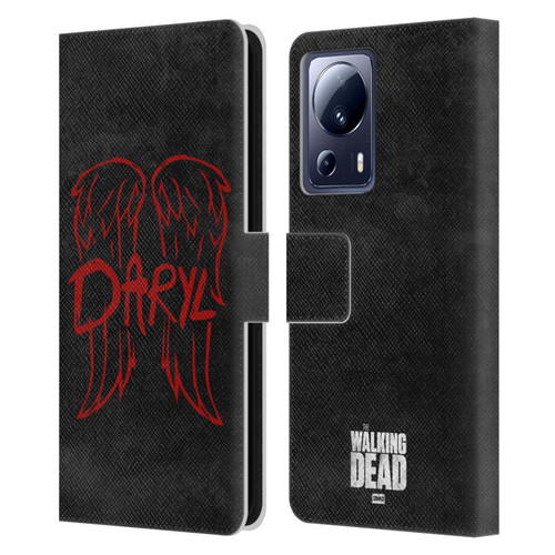 AMC The Walking Dead Daryl Dixon Iconic Wings Logo Leather Book Wallet Case Cover For Xiaomi 13 Lite 5G