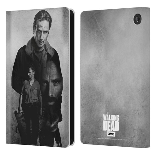 AMC The Walking Dead Double Exposure Rick Leather Book Wallet Case Cover For Amazon Fire 7 2022