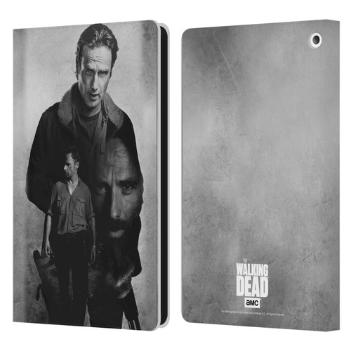 AMC The Walking Dead Double Exposure Rick Leather Book Wallet Case Cover For Amazon Fire HD 8/Fire HD 8 Plus 2020