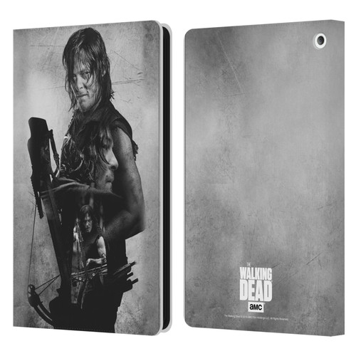 AMC The Walking Dead Double Exposure Daryl Leather Book Wallet Case Cover For Amazon Fire HD 8/Fire HD 8 Plus 2020