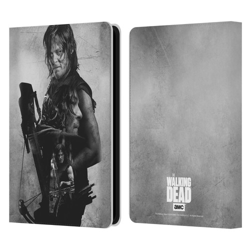 AMC The Walking Dead Double Exposure Daryl Leather Book Wallet Case Cover For Amazon Kindle Paperwhite 5 (2021)