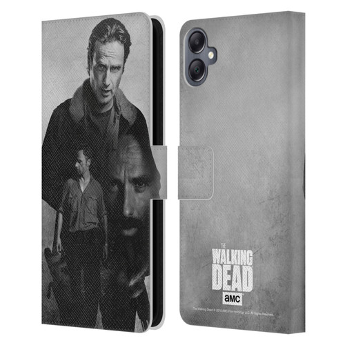 AMC The Walking Dead Double Exposure Rick Leather Book Wallet Case Cover For Samsung Galaxy A05