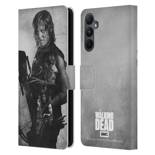 AMC The Walking Dead Double Exposure Daryl Leather Book Wallet Case Cover For Samsung Galaxy A05s