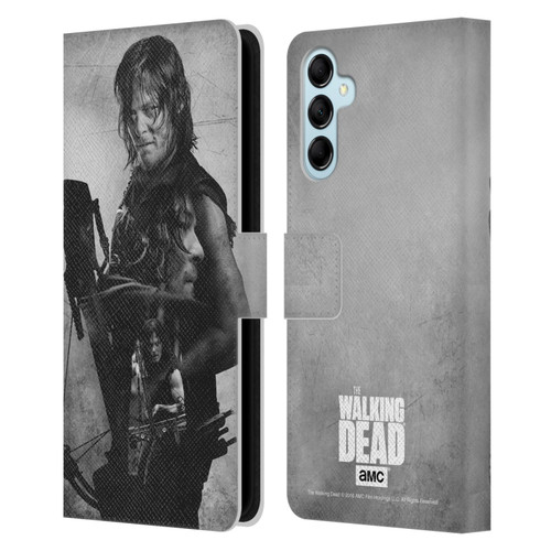 AMC The Walking Dead Double Exposure Daryl Leather Book Wallet Case Cover For Samsung Galaxy M14 5G