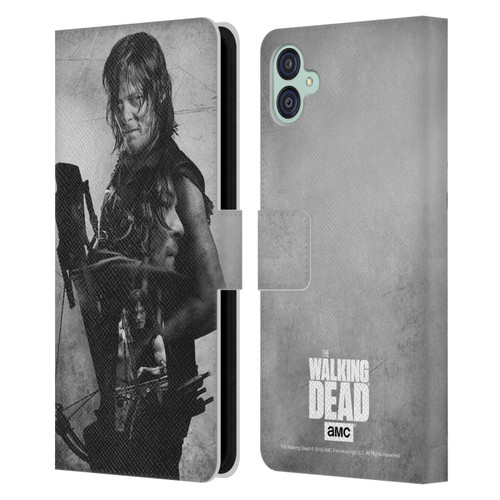 AMC The Walking Dead Double Exposure Daryl Leather Book Wallet Case Cover For Samsung Galaxy M04 5G / A04e