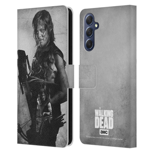 AMC The Walking Dead Double Exposure Daryl Leather Book Wallet Case Cover For Samsung Galaxy M54 5G