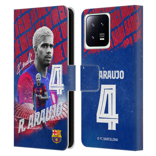 FC Barcelona 2023/24 First Team Ronald Araújo Leather Book Wallet Case Cover For Xiaomi 13 5G