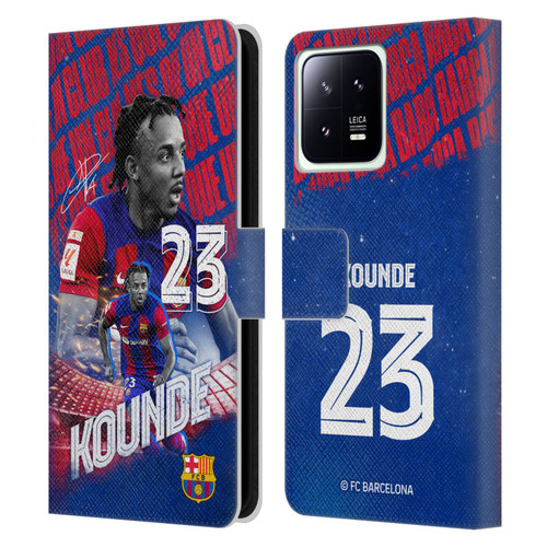 FC Barcelona 2023/24 First Team Jules Koundé Leather Book Wallet Case Cover For Xiaomi 13 5G