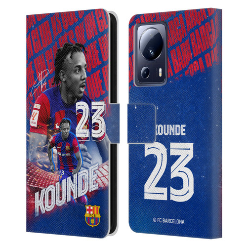 FC Barcelona 2023/24 First Team Jules Koundé Leather Book Wallet Case Cover For Xiaomi 13 Lite 5G