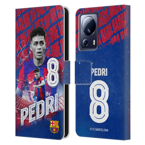 FC Barcelona 2023/24 First Team Pedri Leather Book Wallet Case Cover For Xiaomi 13 Lite 5G