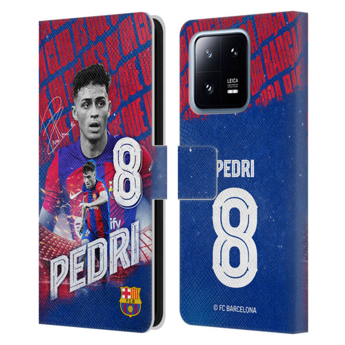FC Barcelona 2023/24 First Team Pedri Leather Book Wallet Case Cover For Xiaomi 13 Pro 5G
