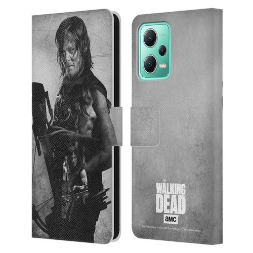 AMC The Walking Dead Double Exposure Daryl Leather Book Wallet Case Cover For Xiaomi Redmi Note 12 5G