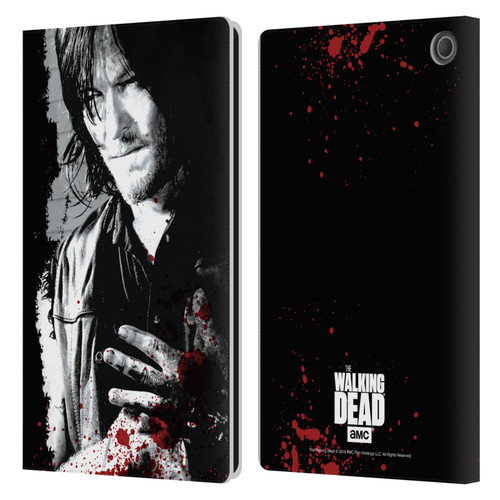 AMC The Walking Dead Gore Wounded Hand Leather Book Wallet Case Cover For Amazon Fire Max 11 2023