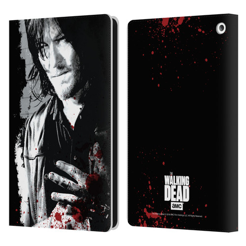 AMC The Walking Dead Gore Wounded Hand Leather Book Wallet Case Cover For Amazon Fire HD 8/Fire HD 8 Plus 2020