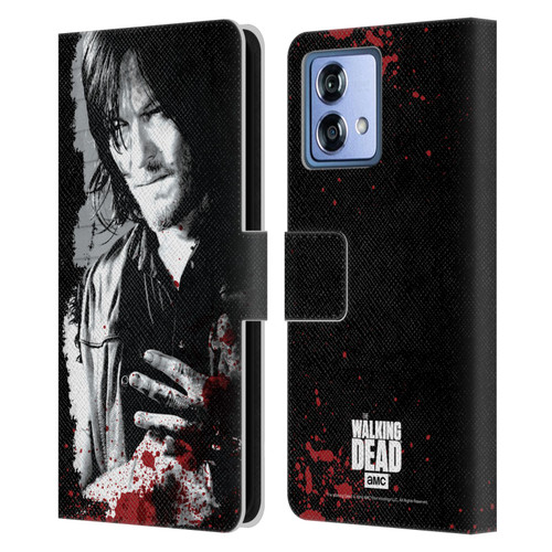 AMC The Walking Dead Gore Wounded Hand Leather Book Wallet Case Cover For Motorola Moto G84 5G