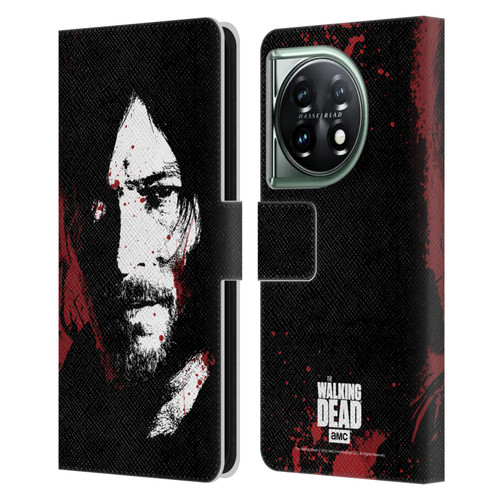 AMC The Walking Dead Gore Blood Bath Daryl Leather Book Wallet Case Cover For OnePlus 11 5G