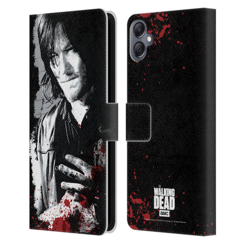 AMC The Walking Dead Gore Wounded Hand Leather Book Wallet Case Cover For Samsung Galaxy A05