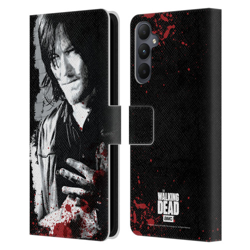 AMC The Walking Dead Gore Wounded Hand Leather Book Wallet Case Cover For Samsung Galaxy A05s