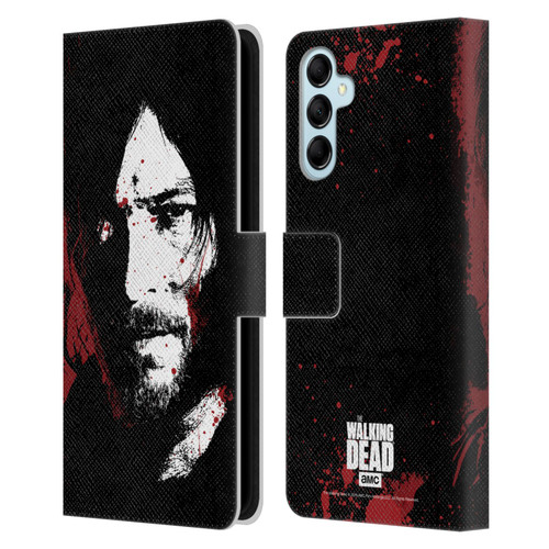 AMC The Walking Dead Gore Blood Bath Daryl Leather Book Wallet Case Cover For Samsung Galaxy M14 5G