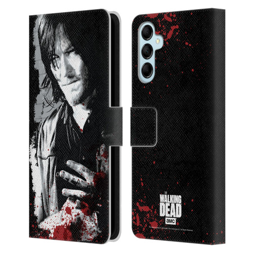 AMC The Walking Dead Gore Wounded Hand Leather Book Wallet Case Cover For Samsung Galaxy M14 5G