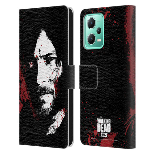 AMC The Walking Dead Gore Blood Bath Daryl Leather Book Wallet Case Cover For Xiaomi Redmi Note 12 5G