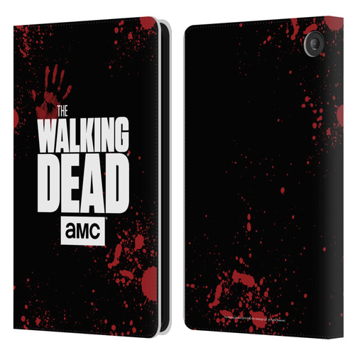 AMC The Walking Dead Logo Black Leather Book Wallet Case Cover For Amazon Fire 7 2022