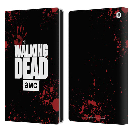 AMC The Walking Dead Logo Black Leather Book Wallet Case Cover For Amazon Fire HD 8/Fire HD 8 Plus 2020