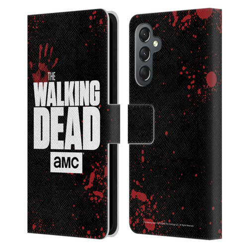 AMC The Walking Dead Logo Black Leather Book Wallet Case Cover For Samsung Galaxy A25 5G