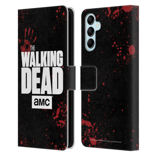 AMC The Walking Dead Logo Black Leather Book Wallet Case Cover For Samsung Galaxy M14 5G