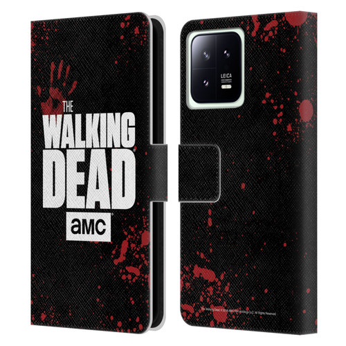 AMC The Walking Dead Logo Black Leather Book Wallet Case Cover For Xiaomi 13 5G