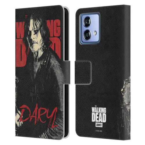 AMC The Walking Dead Season 10 Character Portraits Daryl Leather Book Wallet Case Cover For Motorola Moto G84 5G