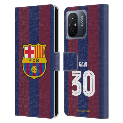 FC Barcelona 2023/24 Players Home Kit Gavi Leather Book Wallet Case Cover For Xiaomi Redmi 12C