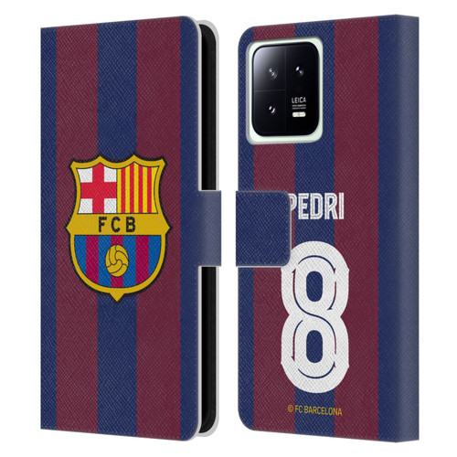 FC Barcelona 2023/24 Players Home Kit Pedri Leather Book Wallet Case Cover For Xiaomi 13 5G