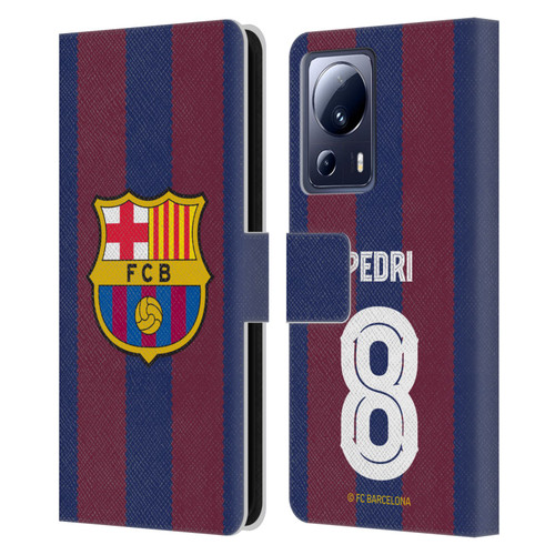 FC Barcelona 2023/24 Players Home Kit Pedri Leather Book Wallet Case Cover For Xiaomi 13 Lite 5G