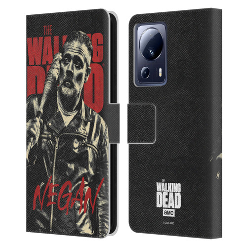 AMC The Walking Dead Season 10 Character Portraits Negan Leather Book Wallet Case Cover For Xiaomi 13 Lite 5G