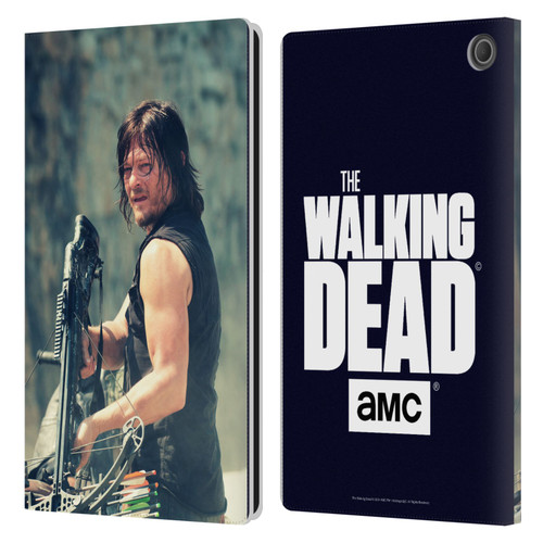 AMC The Walking Dead Daryl Dixon Archer Leather Book Wallet Case Cover For Amazon Fire Max 11 2023