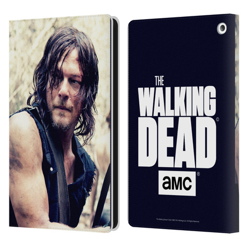 AMC The Walking Dead Daryl Dixon Half Body Leather Book Wallet Case Cover For Amazon Fire HD 8/Fire HD 8 Plus 2020