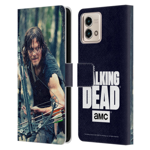 AMC The Walking Dead Daryl Dixon Lurk Leather Book Wallet Case Cover For Motorola Moto G Stylus 5G 2023