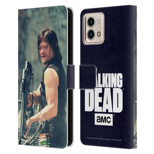 AMC The Walking Dead Daryl Dixon Archer Leather Book Wallet Case Cover For Motorola Moto G Stylus 5G 2023