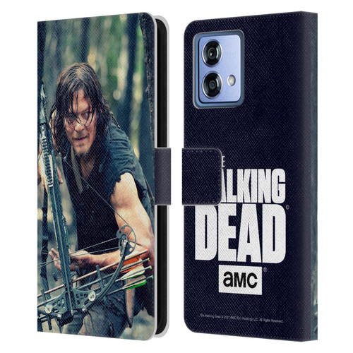 AMC The Walking Dead Daryl Dixon Lurk Leather Book Wallet Case Cover For Motorola Moto G84 5G