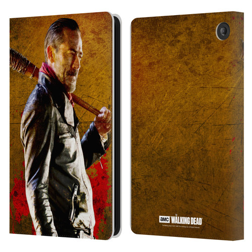 AMC The Walking Dead Negan Lucille 1 Leather Book Wallet Case Cover For Amazon Fire 7 2022